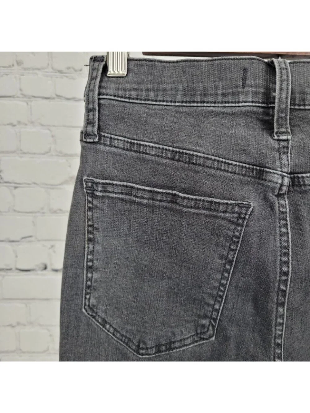 Madewell Grey Cali Demi Boot Button Fly Mid Rise Crop Denim Jeans 25 (25x26)